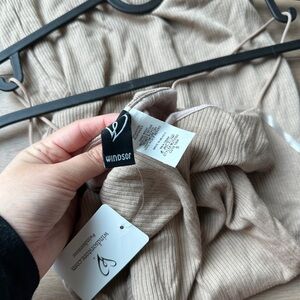 Windsor brand new with tags beige bodycon ribbed minidress